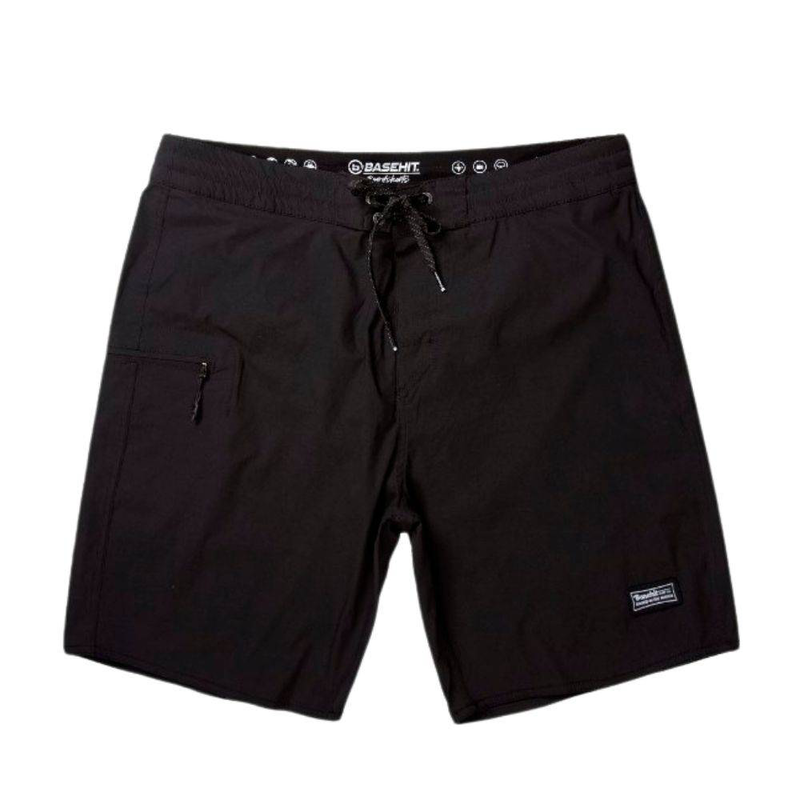 Basehit 19” packable solid boardshorts image number null