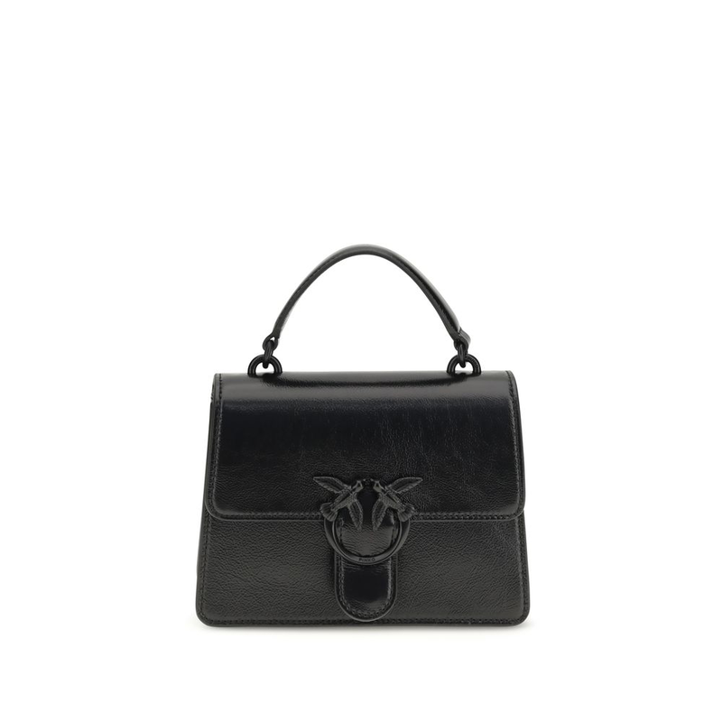 Black goatskin handbag-null