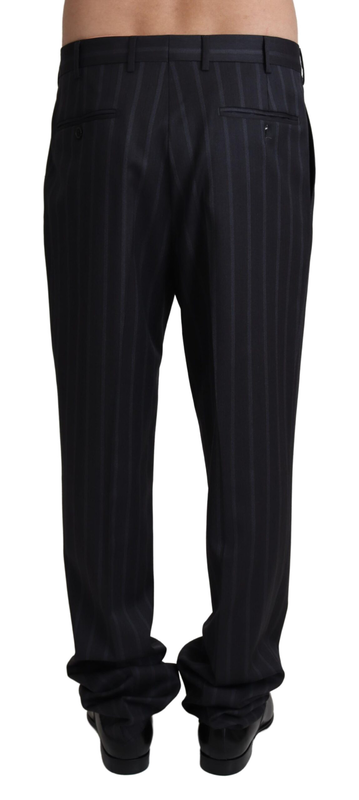 Gray wool blend formal trousers pants-null