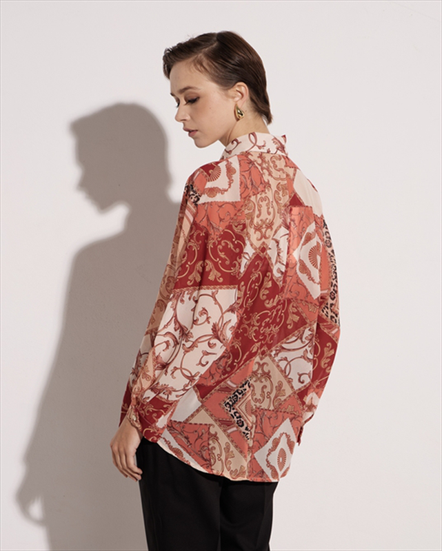 Shirt chiffon printed image number null