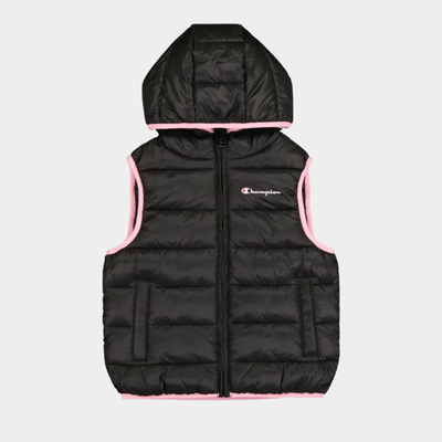 Boys script shop  vest, Black, medium