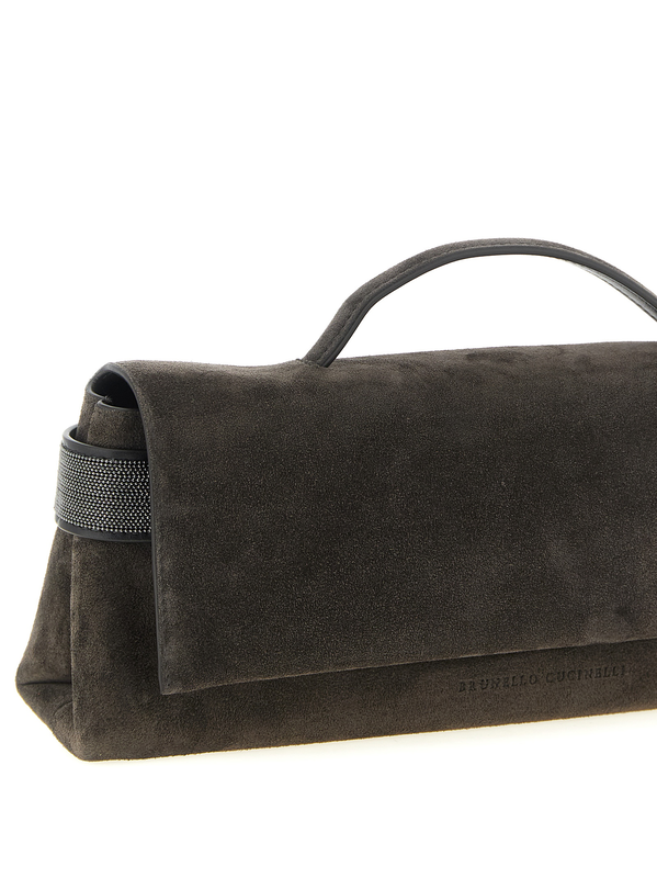 Brown calfskin clutch bag-null