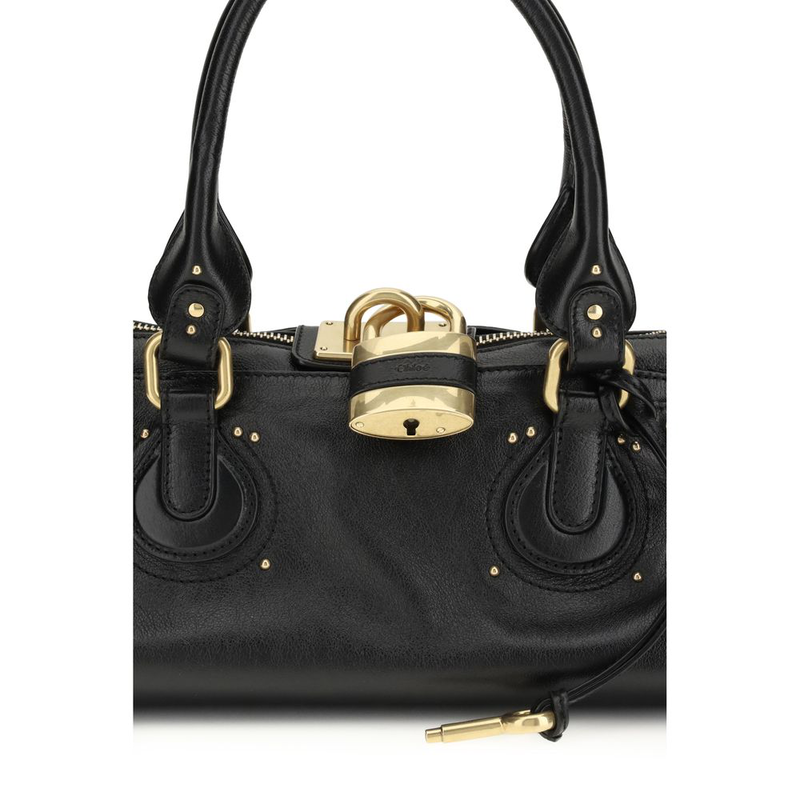 Black buffalo leather shoulder bag-null