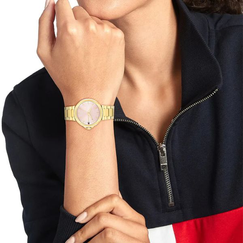 Tommy hilfiger ss watch with textured dial, , medium image number null