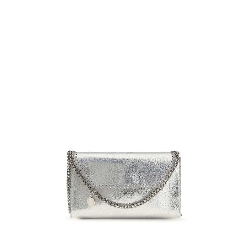 Silver polyester shoulder bag-null