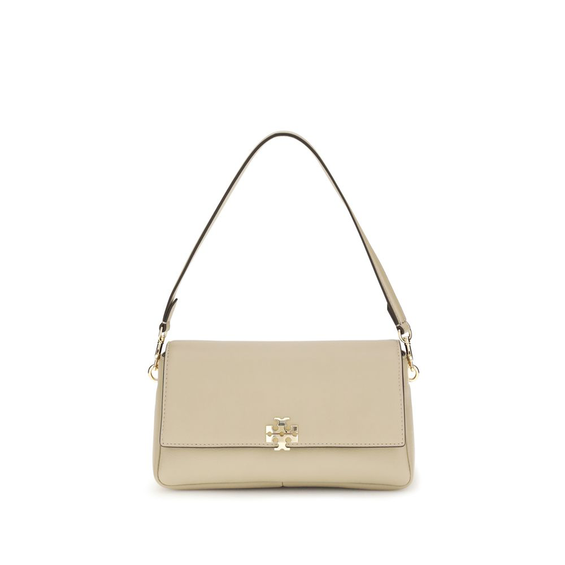 Beige calf leather bos taurus shoulder bag-null