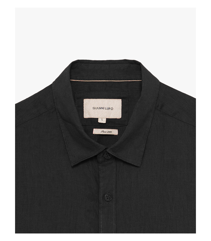 Gianni lupo linen shirt collar-null
