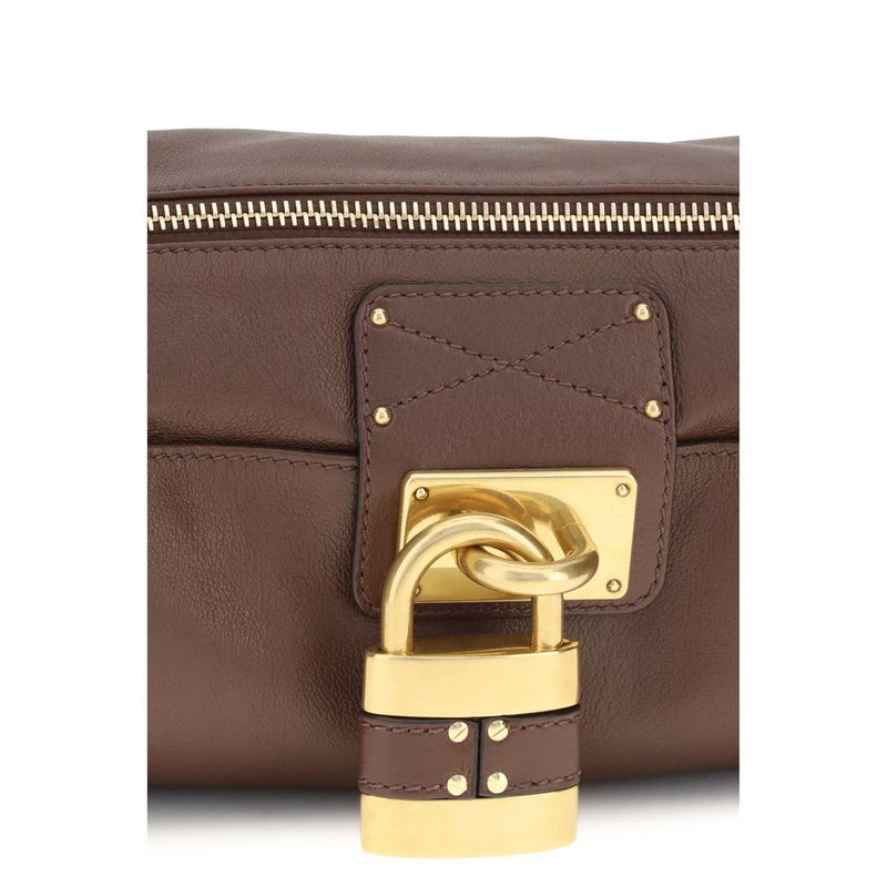 Brown calf leather bos taurus shoulder bag-null