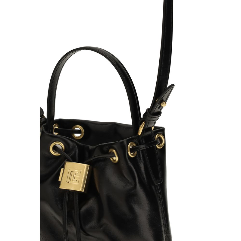 Black calf leather bos taurus backet bag-null