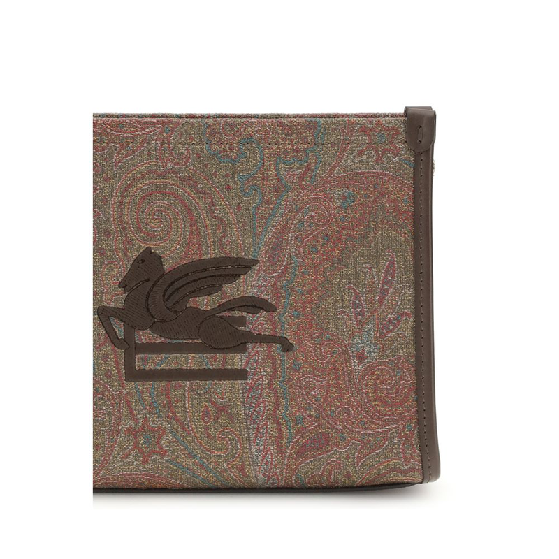 Multicolor cotton clutch bag-null