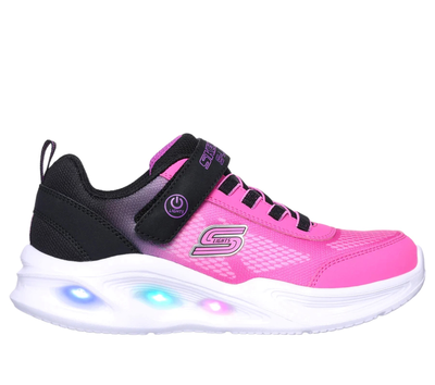 Skechers lighted gore  strap sneaker w/ ombre upper