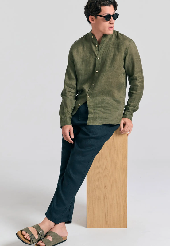 Funkybuddha linen trousers image number null