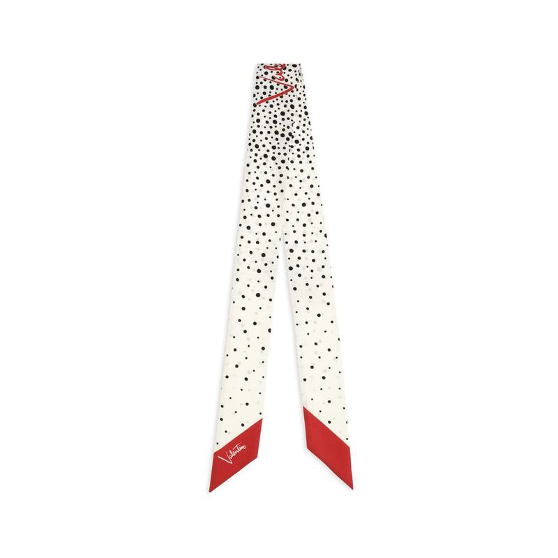 Beige silk scarf-null