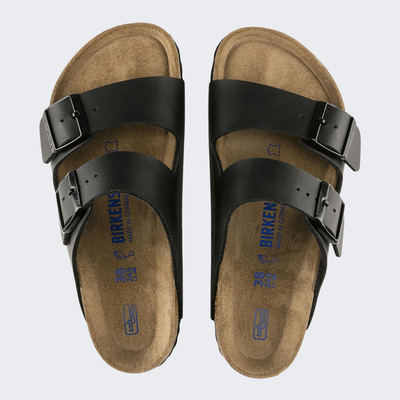 Leather arizona soft footbed, Black, medium