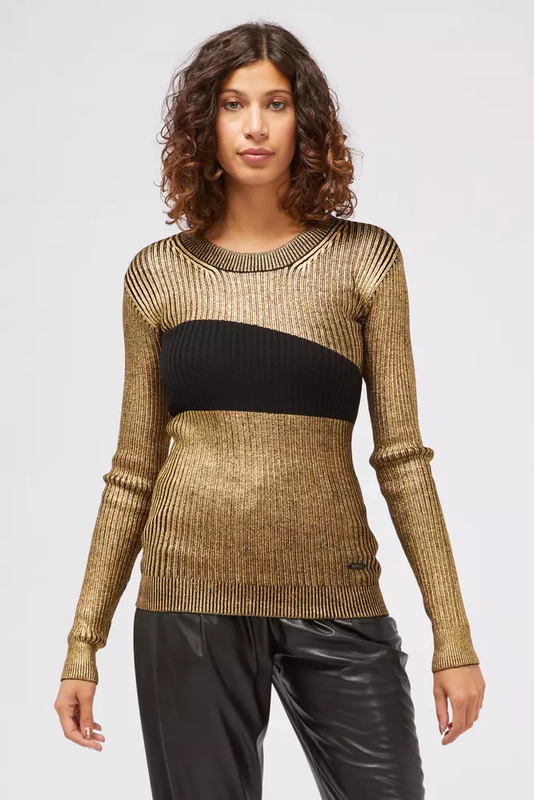 Gold wool women sweater-null