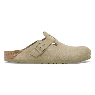 Boston suede leather narrow, Kkhaki, medium