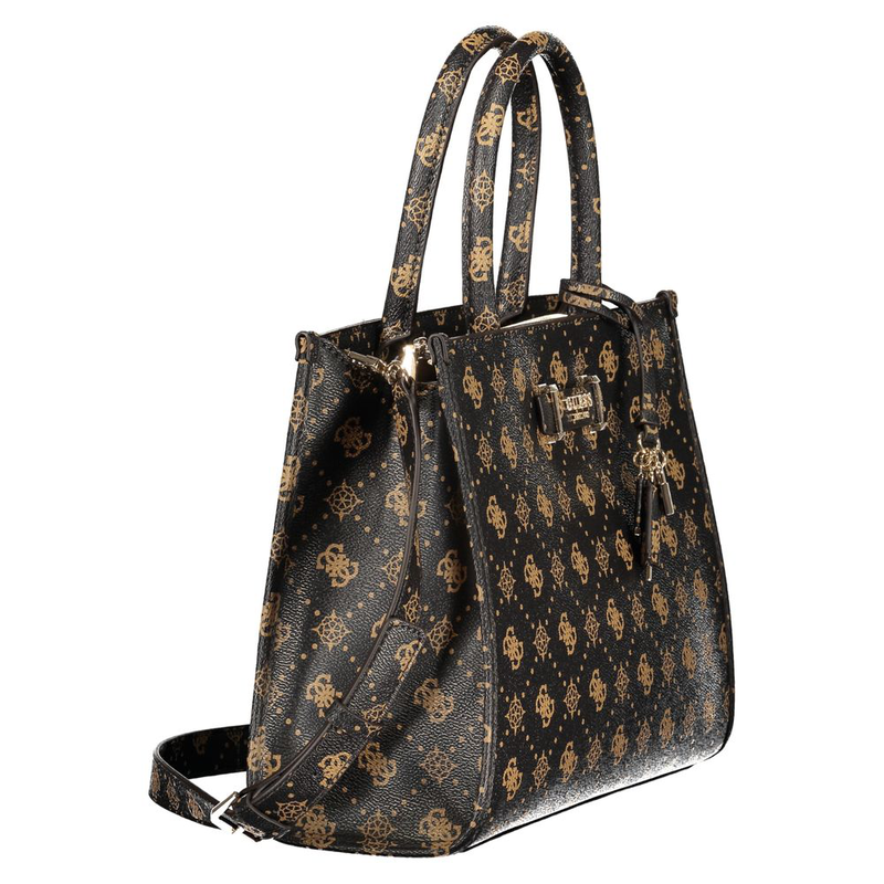 Marrone poliuretano woman handbag-null