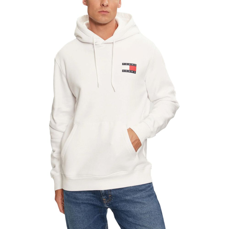 White cotton hoodie-null