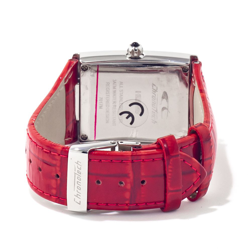 Multicolor leather dress watch-null