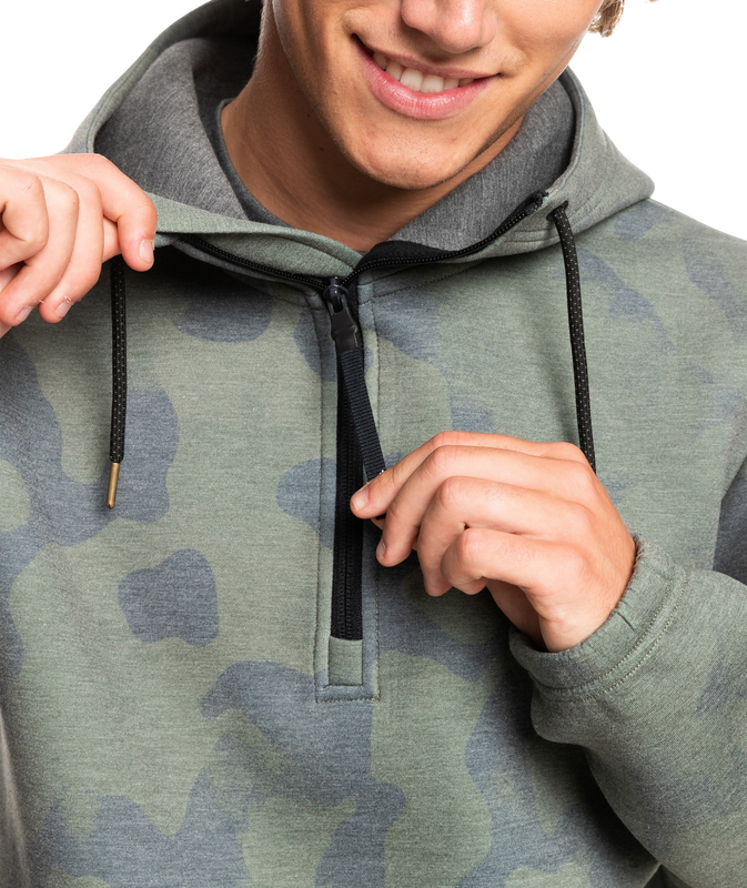 Quiksilver men shredder - technical half zip hoodie snow  (e-null