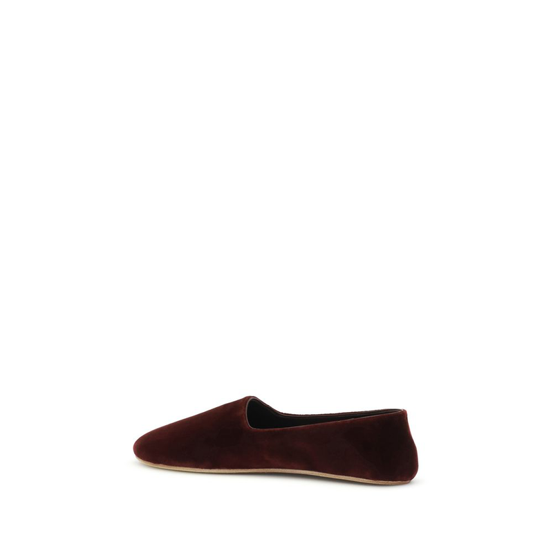 Bordeaux cotton slip-on loafers-null
