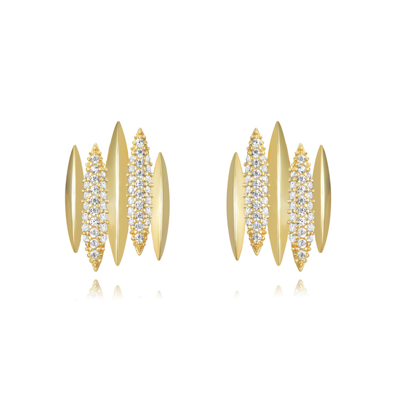 Flames design earrings-null