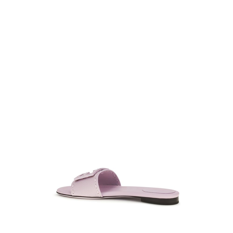 Multicolor calf leather bos taurus flat sandals-null