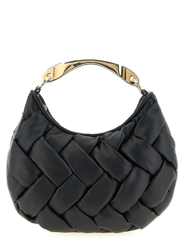 Black polyethylene handbag-null