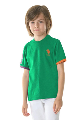 Palm polo t-shirt, Green, medium