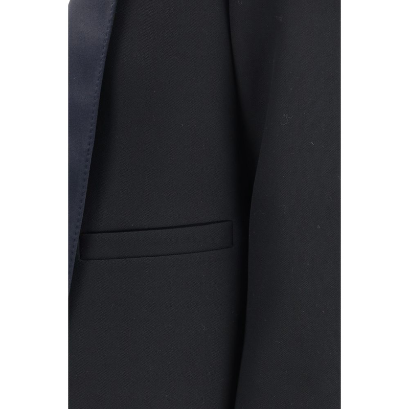 Black wool jackets and coat-null