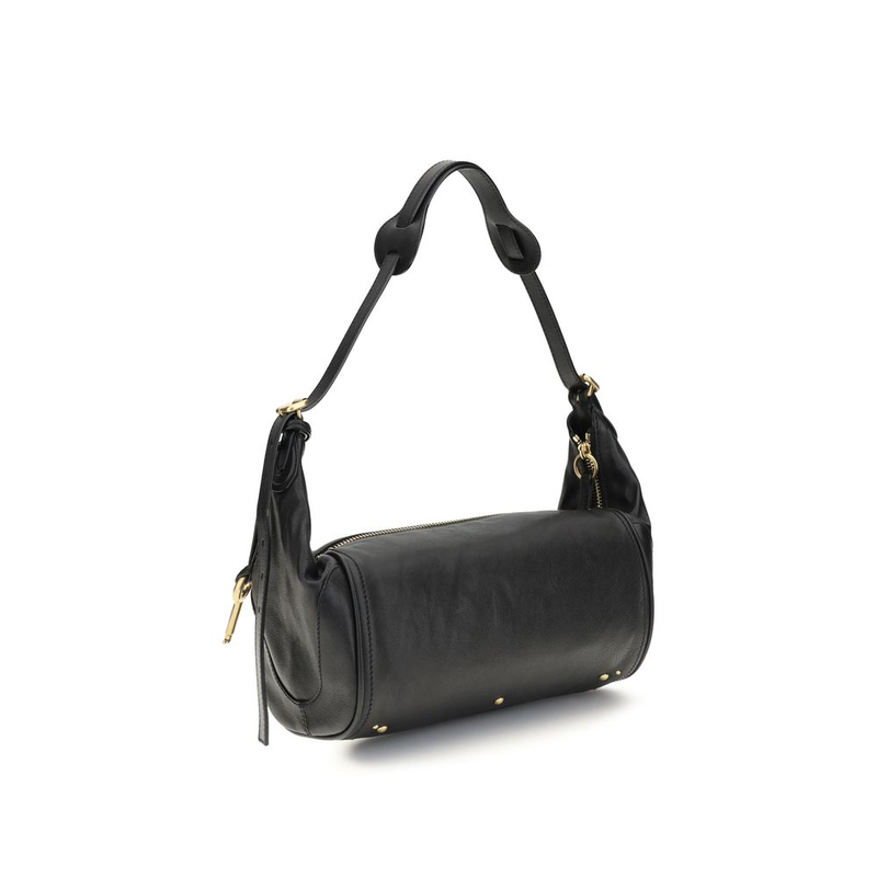 Black calf leather bos taurus shoulder bag-null