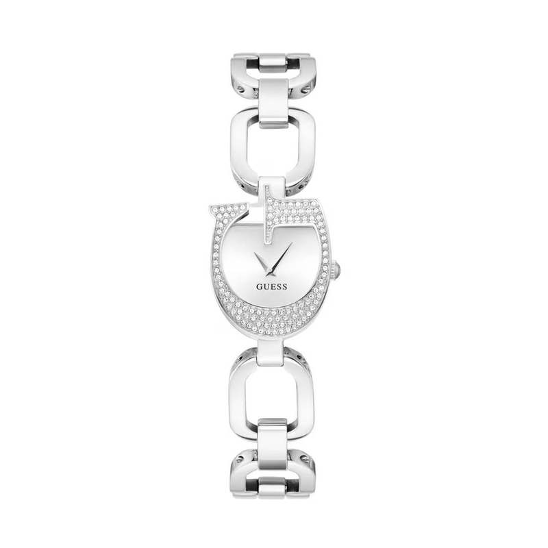 Gray stainless steel dress watch-null