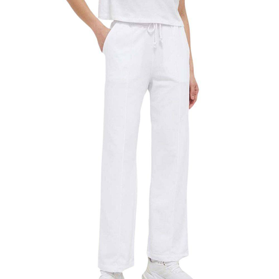 Logo straight leg trousers, White, medium