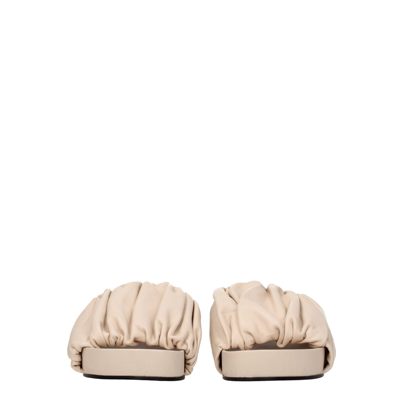 Pink leather slippers-null