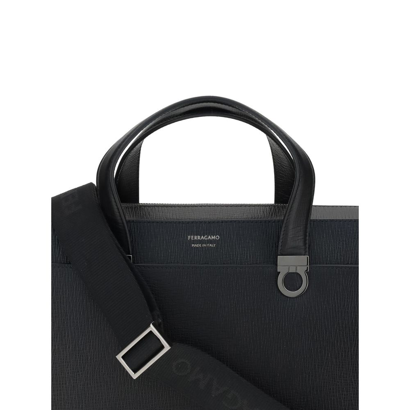 Black calf leather bos taurus briefcase-null