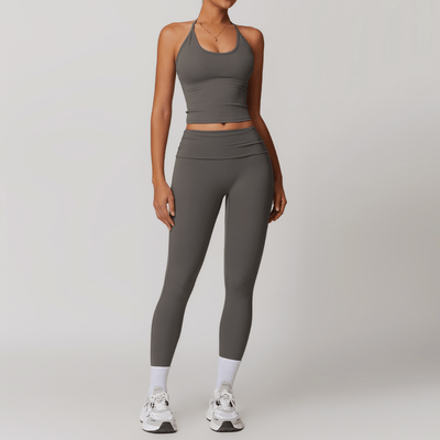Amor top with skinny legging set, Dark Grey, medium