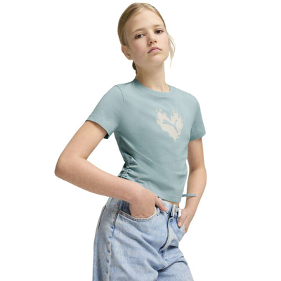Flaming love knotted t-shirt g, Mint, medium