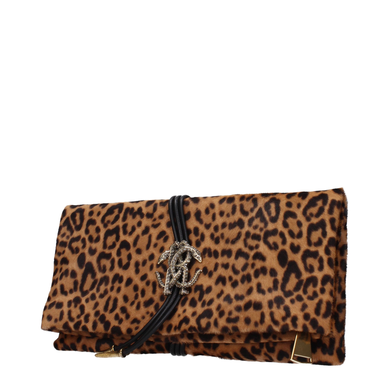 Brown horsehair clutch bag-null