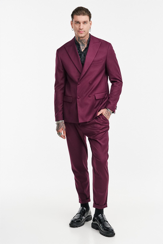Stefan elastic slim fit textured blazer-null
