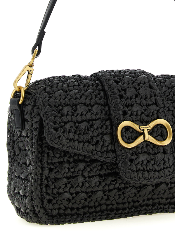 Black polypropylene crossbody bag-null