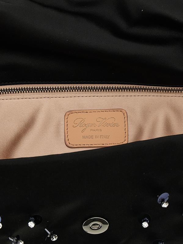 Black viscose clutch bag-null