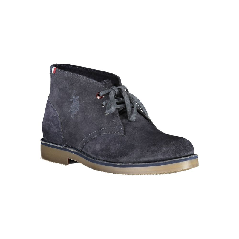 Blue leather men's boot-null