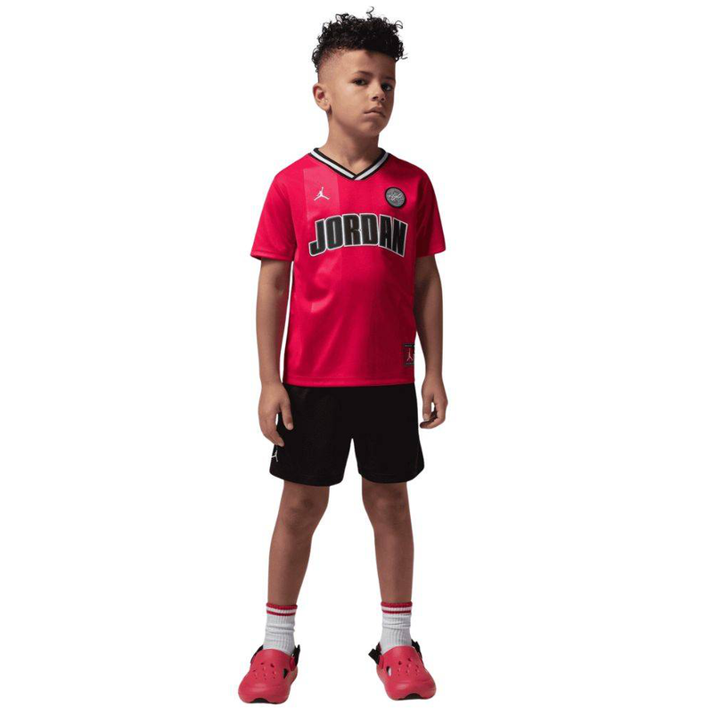 Nike jordan little boys mj sport jersey mesh short set-null