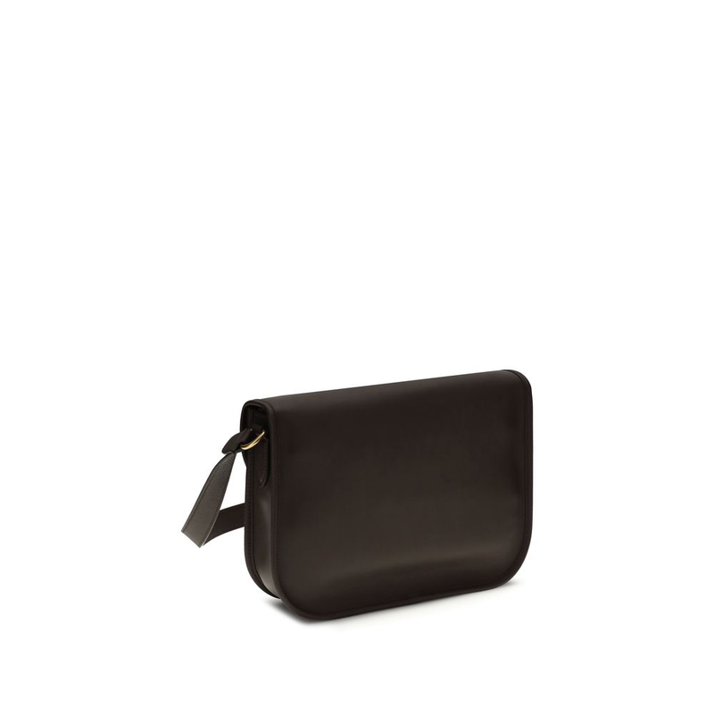 Brown calf leather bos taurus shoulder bag-null
