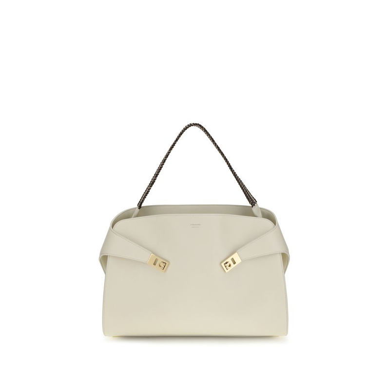 Beige calf leather bos taurus shoulder bag-null