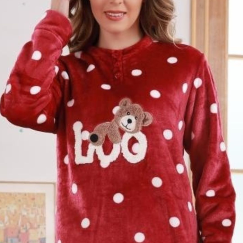 Womens thick velvet pajamas #1825-null