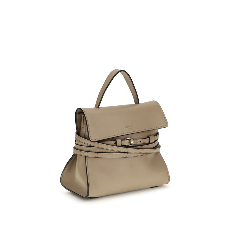 Beige goatskin shoulder bag-null