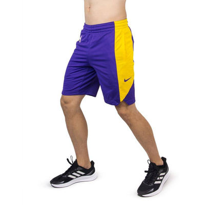 Nba los angeles lakers practice short, Purple / Amarillo, medium