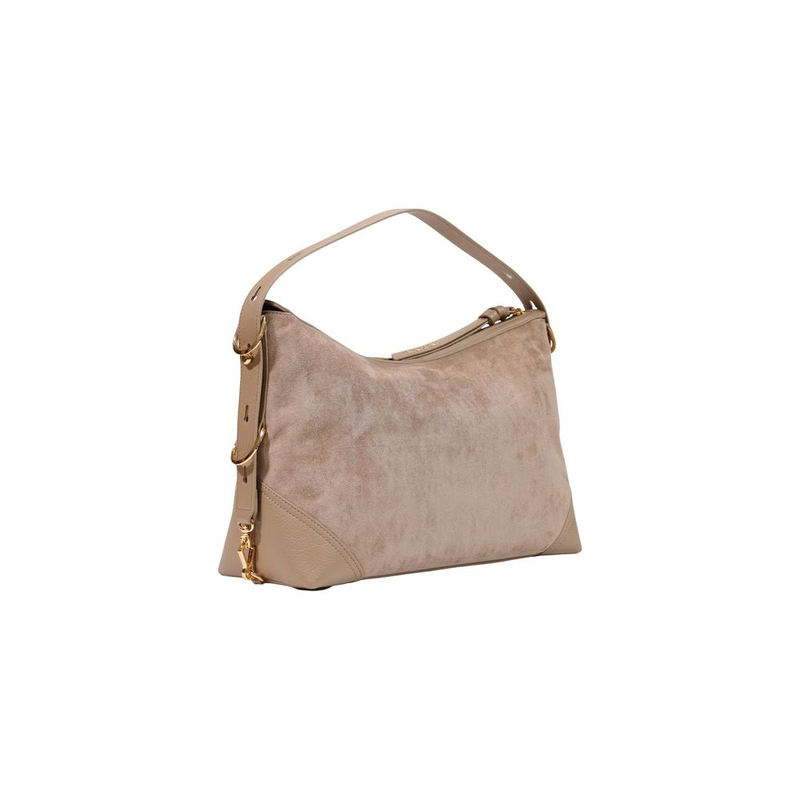 Beige polyester handbag-null