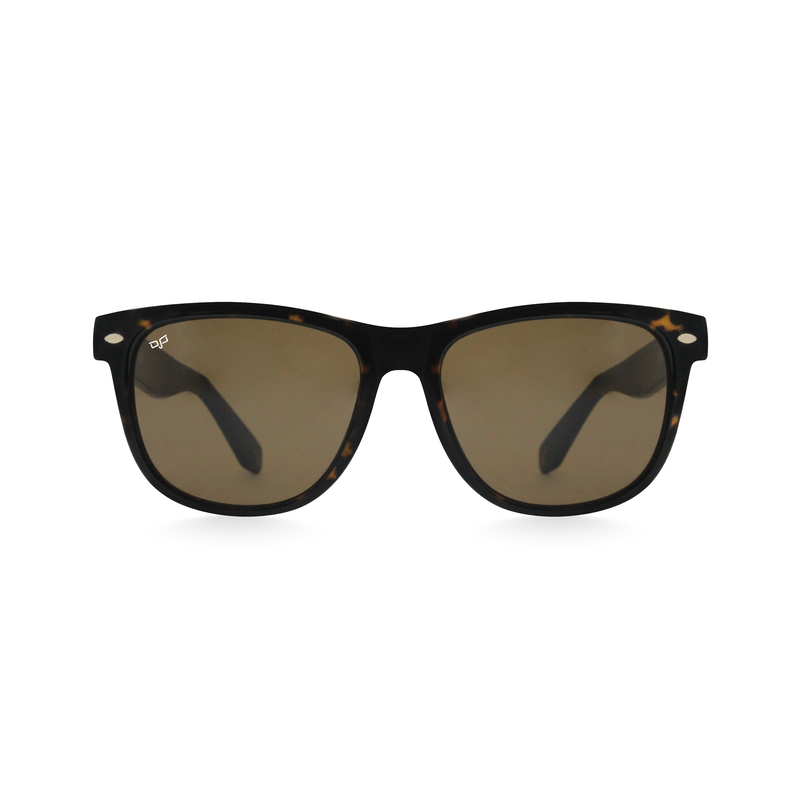 Product image: OJO sunglasses everyday square shell brown frame and temples with brown lenses rx-null